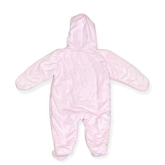 CARTER'S Baby Bunting Snowsuit Pink Size 3-6 Months Infant Girl Zip Up Hood - Picture 2 of 6